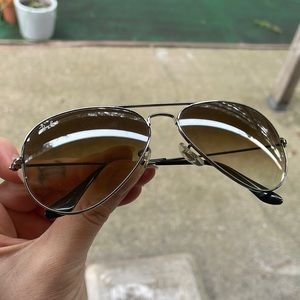 Brown tone aviator Ray Bans